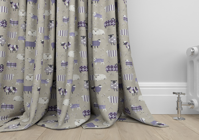 Baa Baa, Lavender - Made to Measure Curtains - Image 6